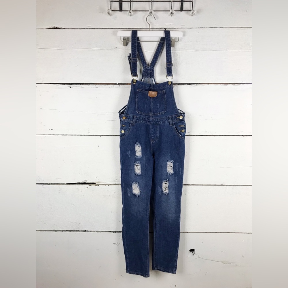Overall jeans distressed size small - Picture 3 of 5